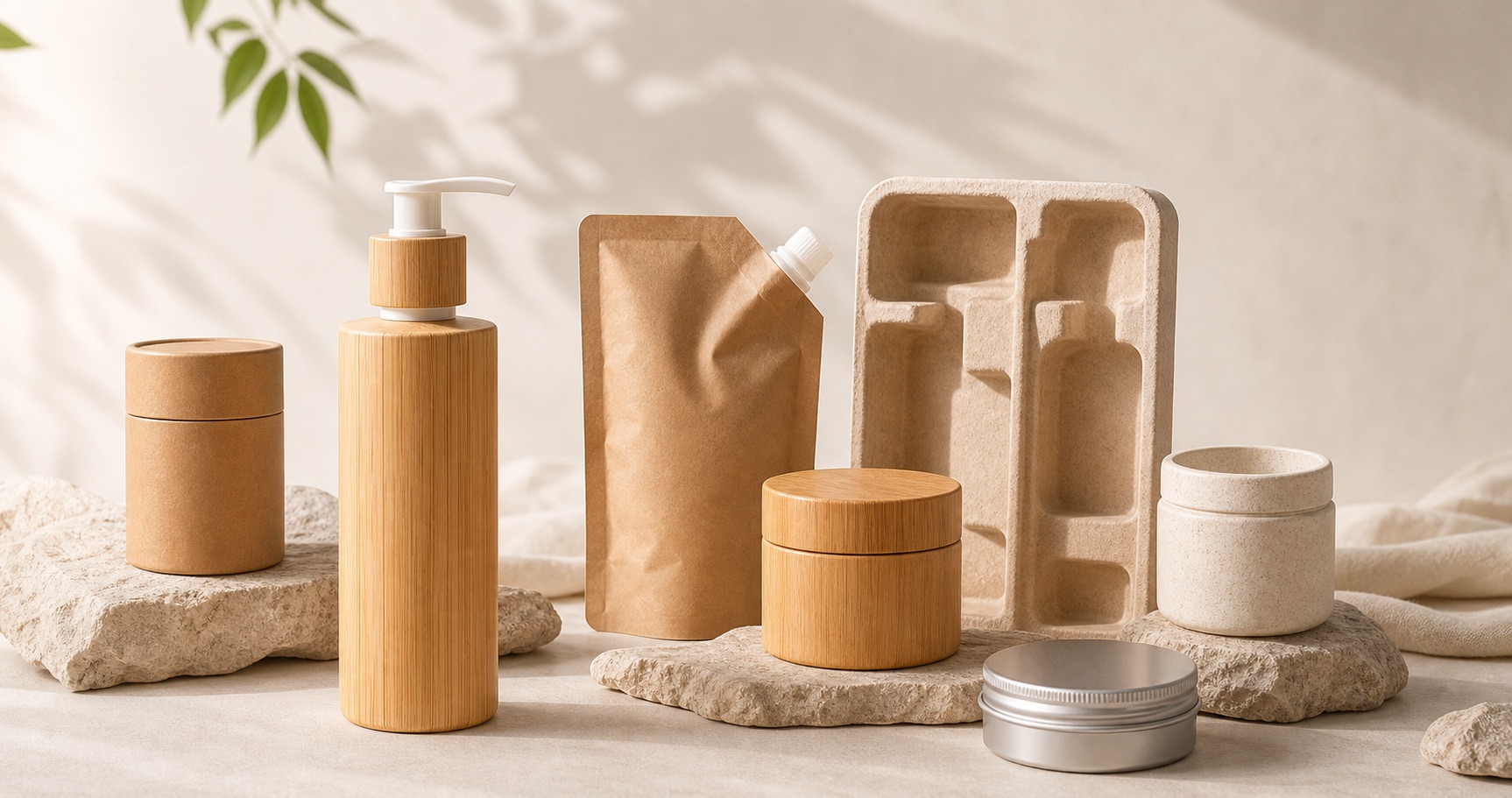 Cosmetic packaging collection prepared for right-sizing and material optimization review