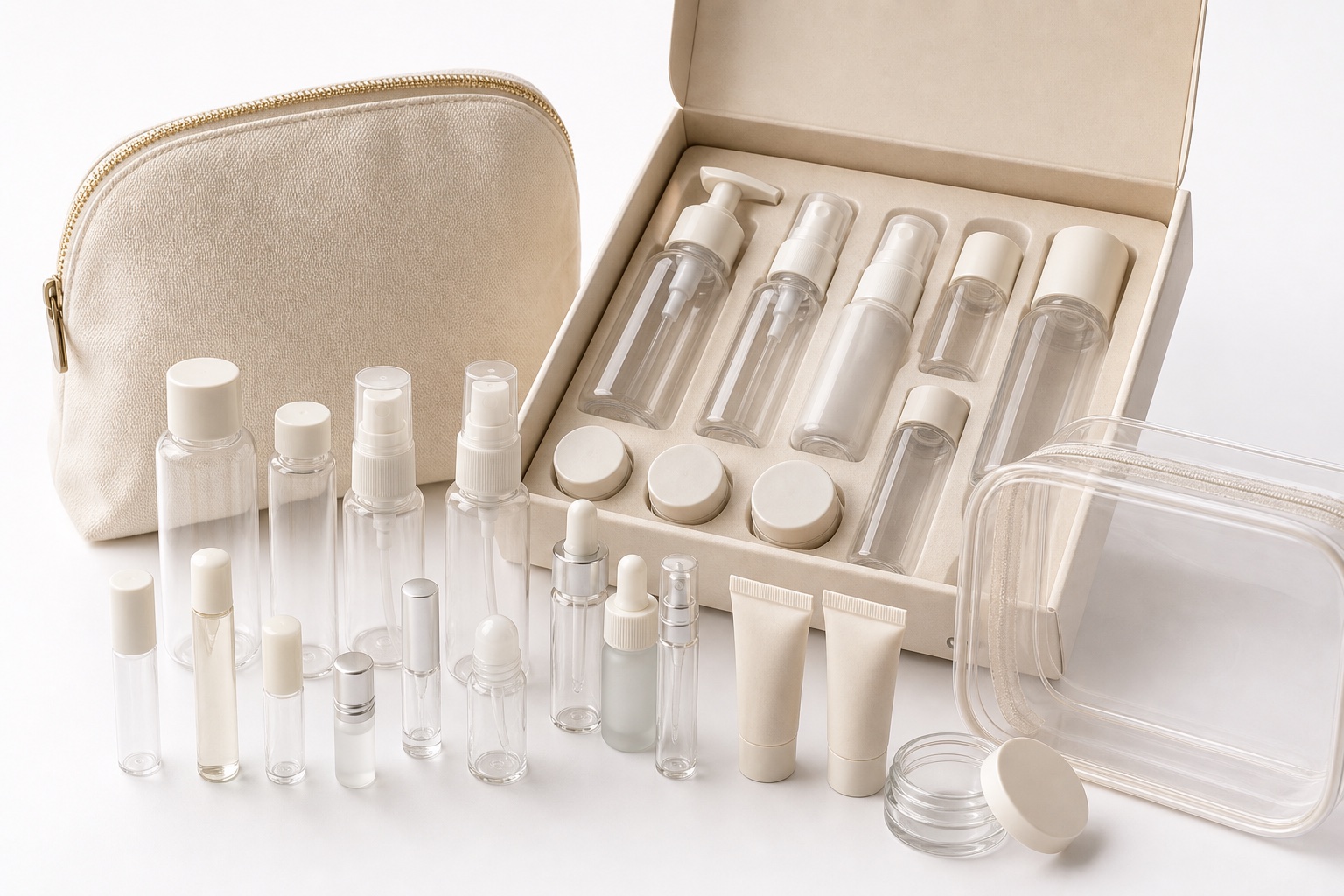 Refill pouch spout cap and valve set