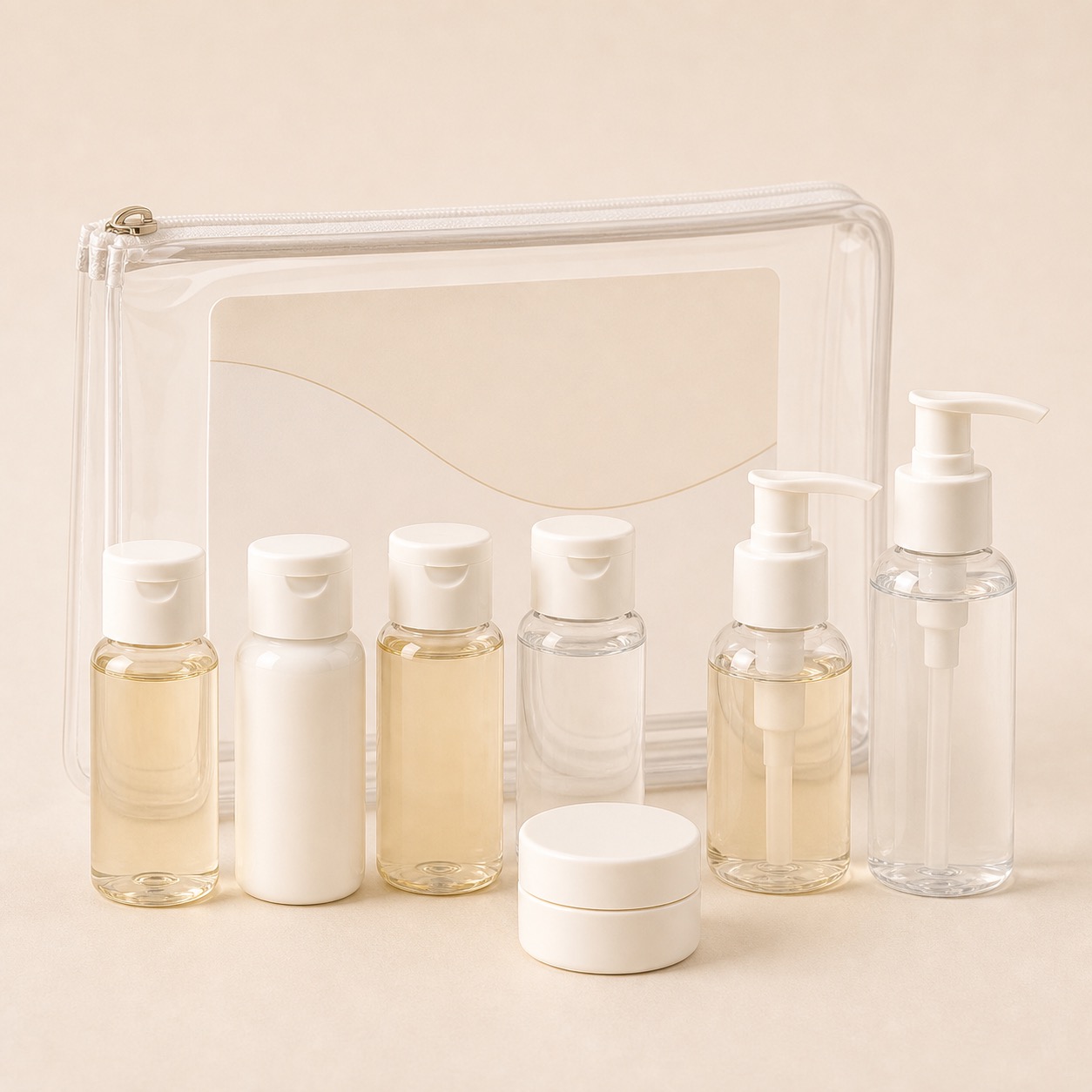 Hotel amenity mini bottle pump set for shampoo conditioner shower gel lotion and spa toiletries