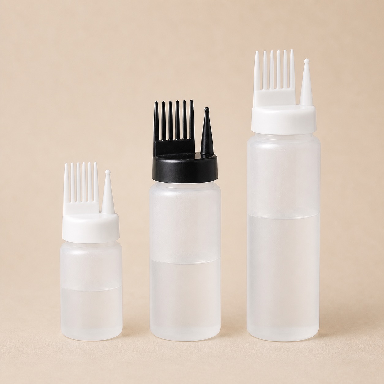 Scalp applicator comb bottle for hair serum and treatment oil