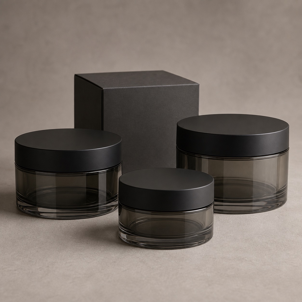 Smoky PETG pomade jar family