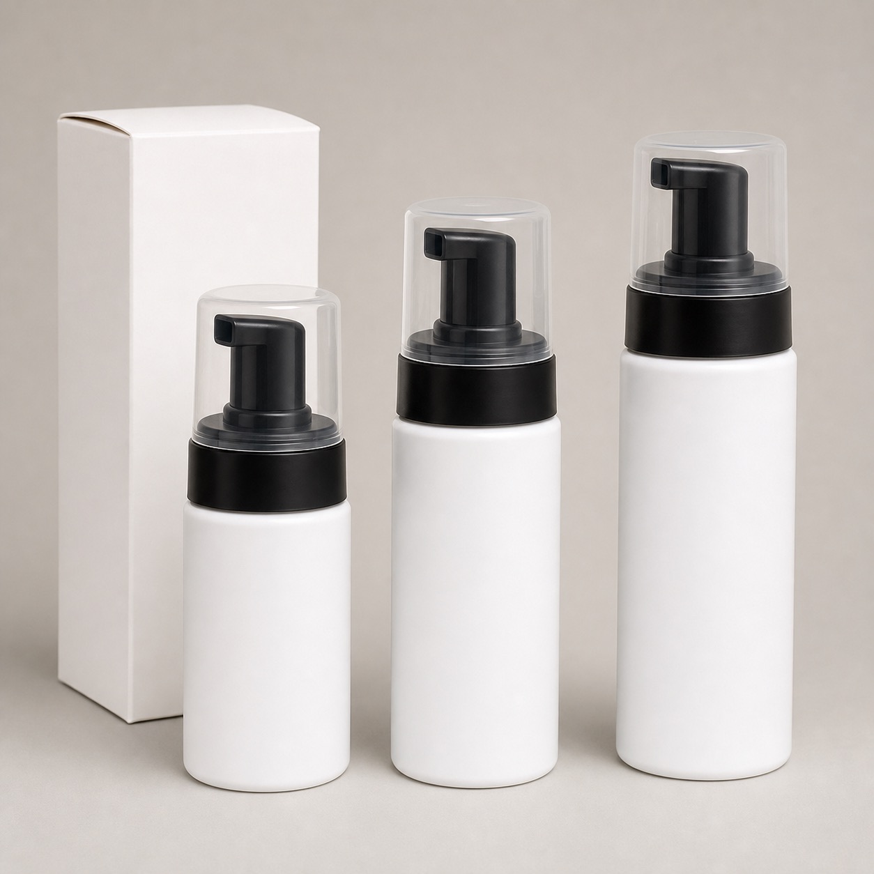 Shaving cream foam pump bottle set