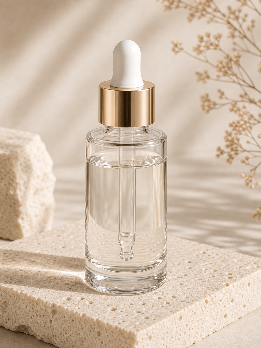 Clear Glass Serum Dropper Bottle product view