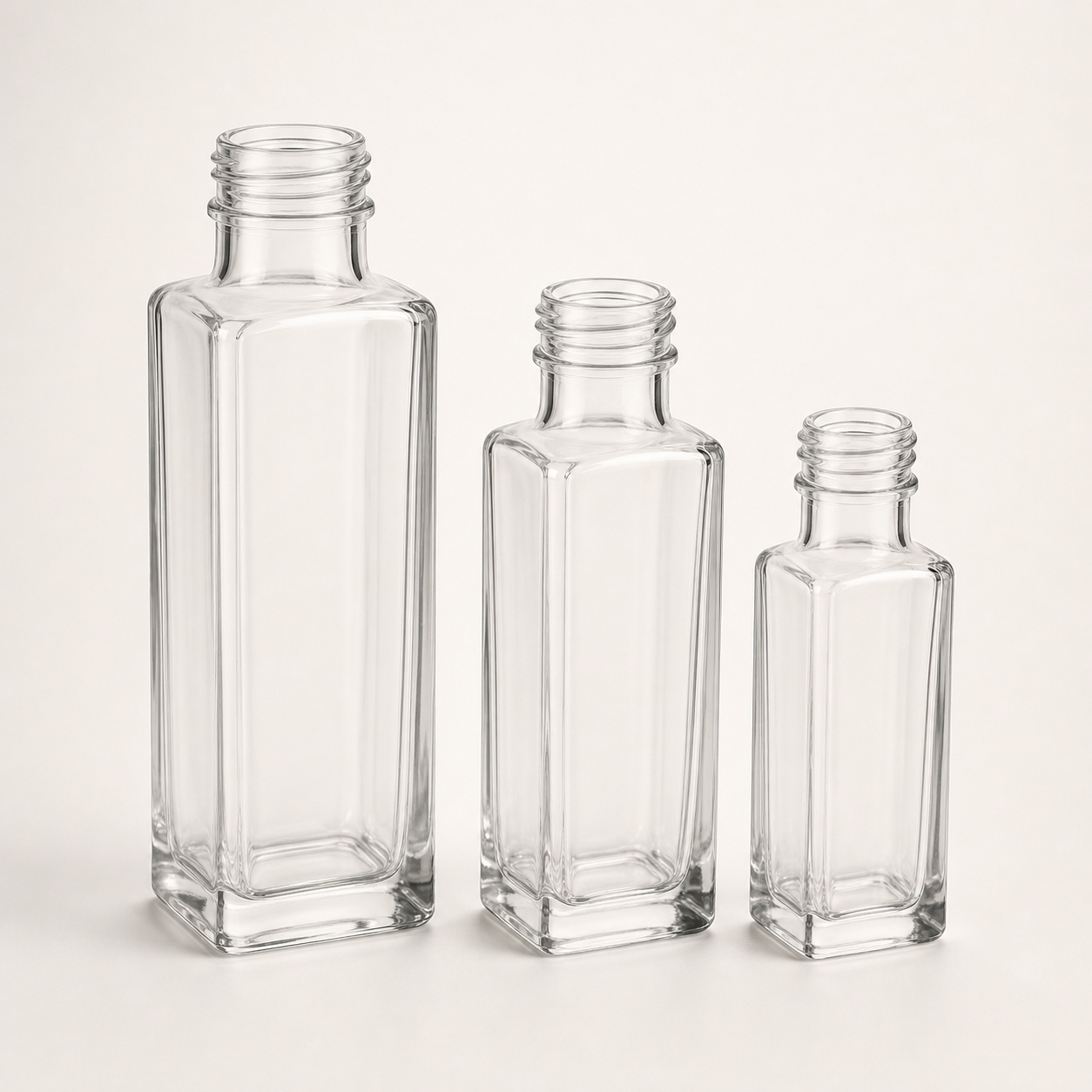 Custom French Square Glass Bottle product view