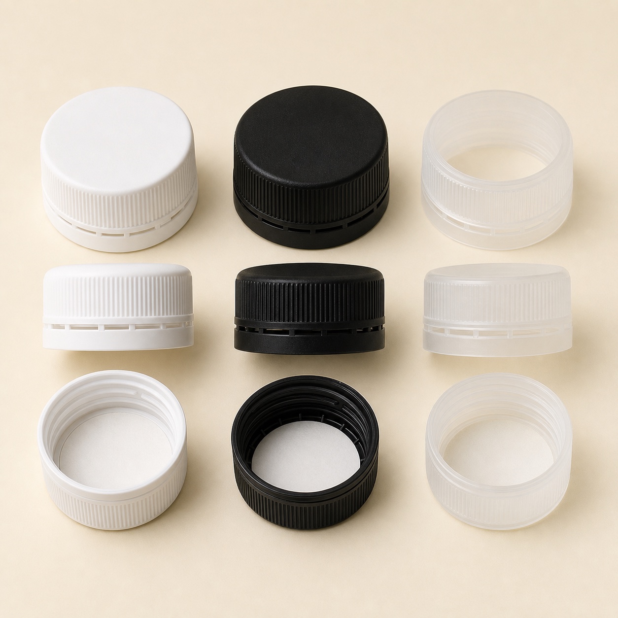 Unbranded 38mm tamper-evident juice cap family